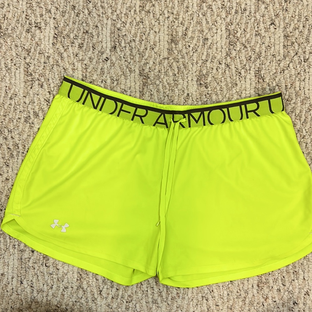 Under Armour Women’s XL neon yellow shorts